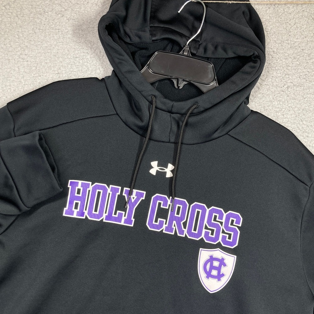 Holy Cross College Crusaders Hoodie Adult Large Black Sweatshirt Under Armour